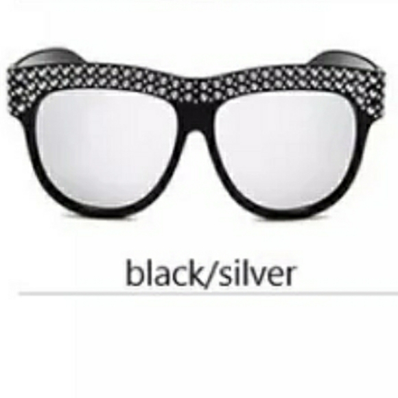 🕶Rhinestone💎Studded Mirror💎Lens Sunglasses🕶 - Picture 6 of 9